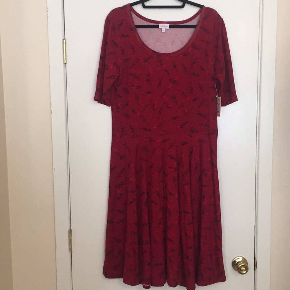 3XL LuLaRoe Nicole Dress‎ DD32 1897
